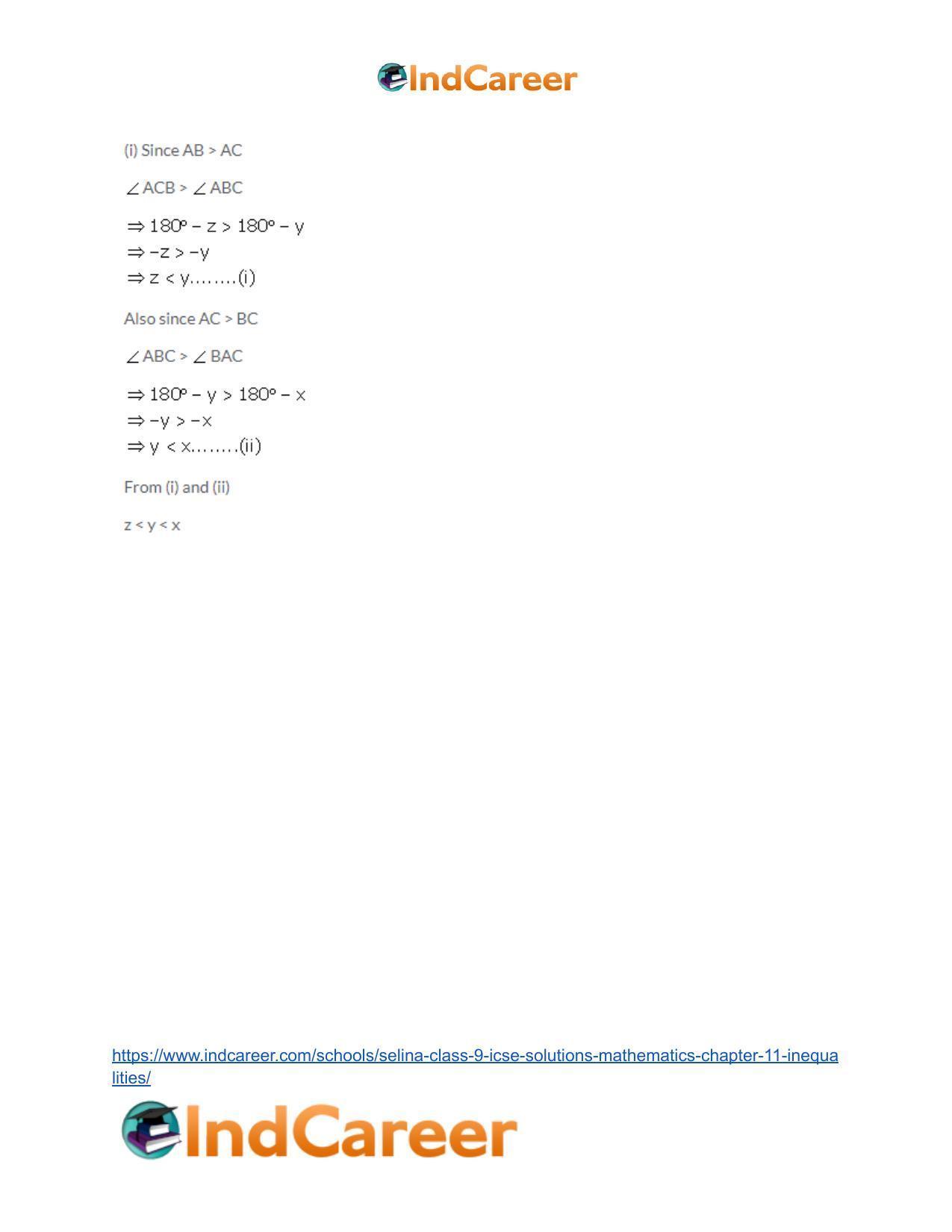 Selina Class 9 ICSE Solutions Mathematics : Chapter 11- Inequalities - Page 26