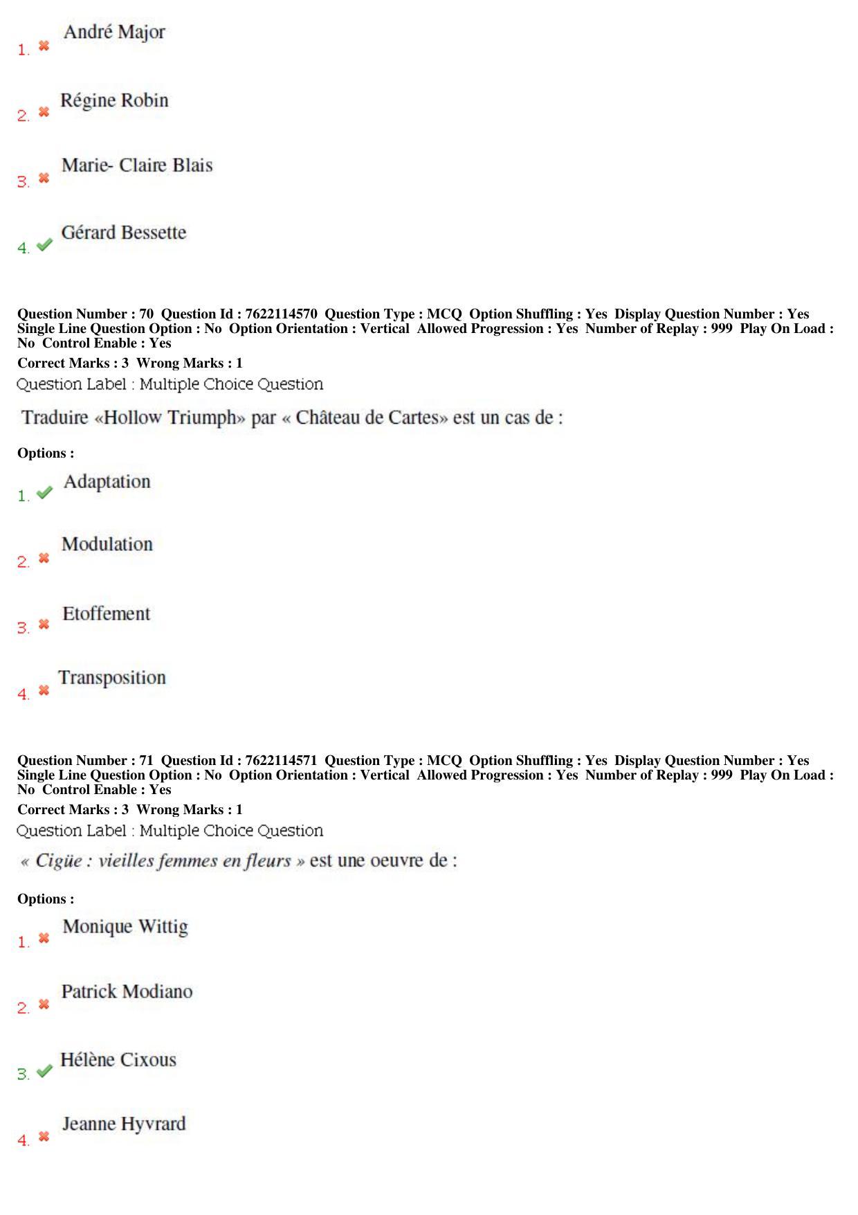 BHU RET French 2019 Question Paper - Page 33