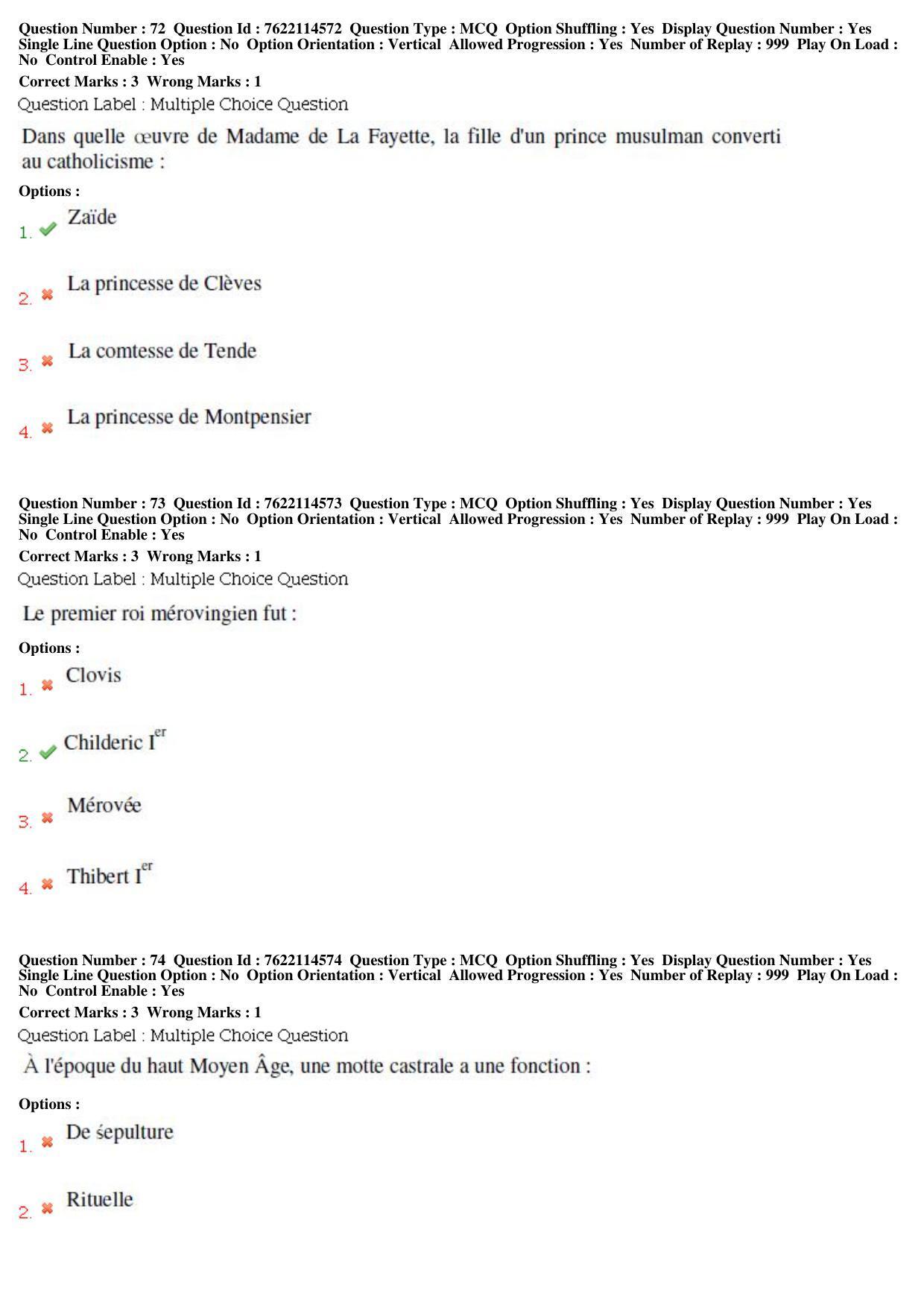 BHU RET French 2019 Question Paper - Page 34