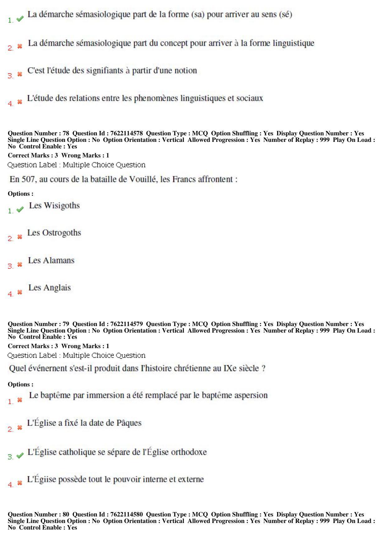 BHU RET French 2019 Question Paper - Page 36