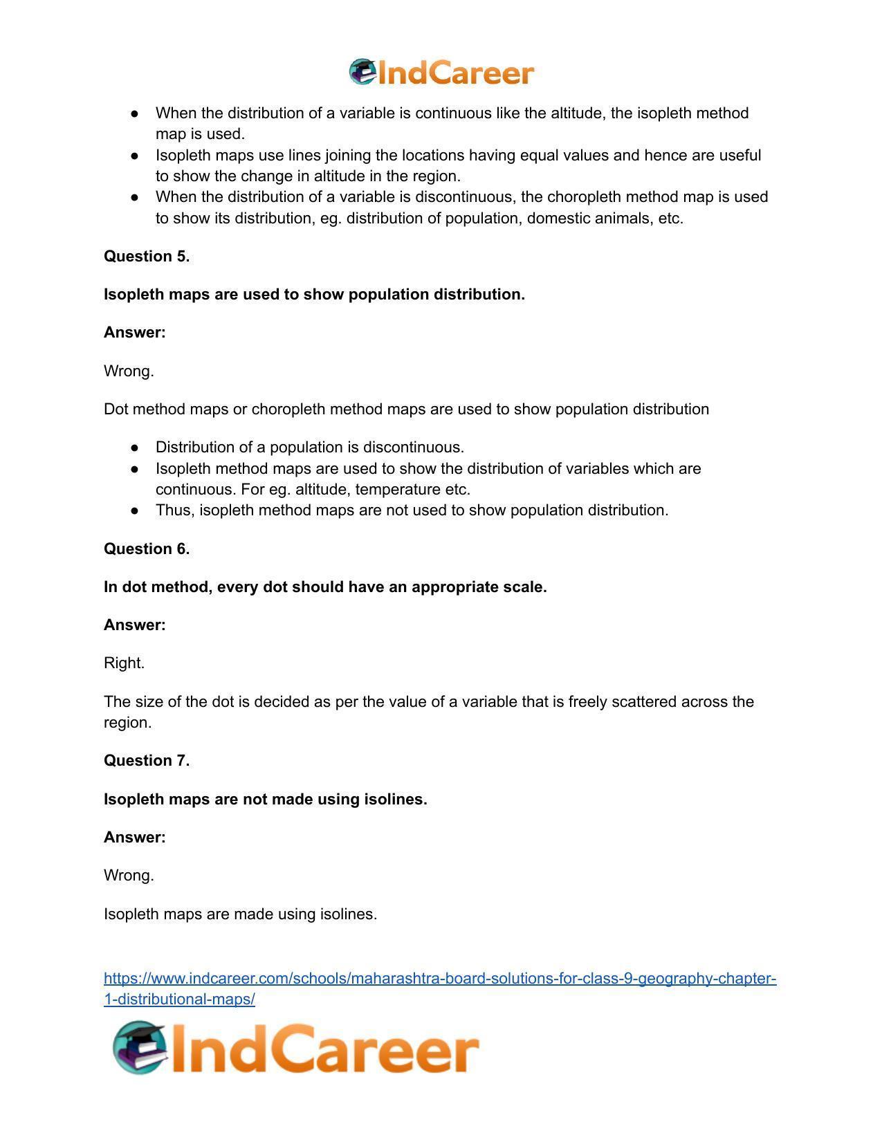 Maharashtra Board Solutions for Class 9- Geography: Chapter 1- Distributional Maps - Page 4