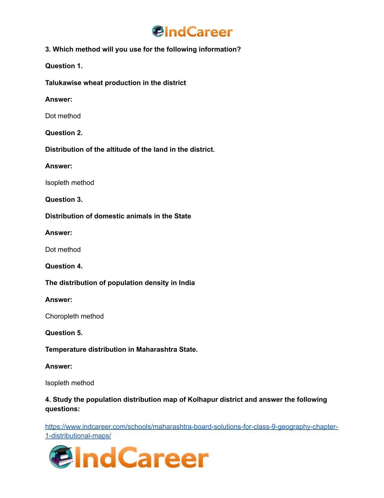 Maharashtra Board Solutions for Class 9- Geography: Chapter 1- Distributional Maps - Page 7