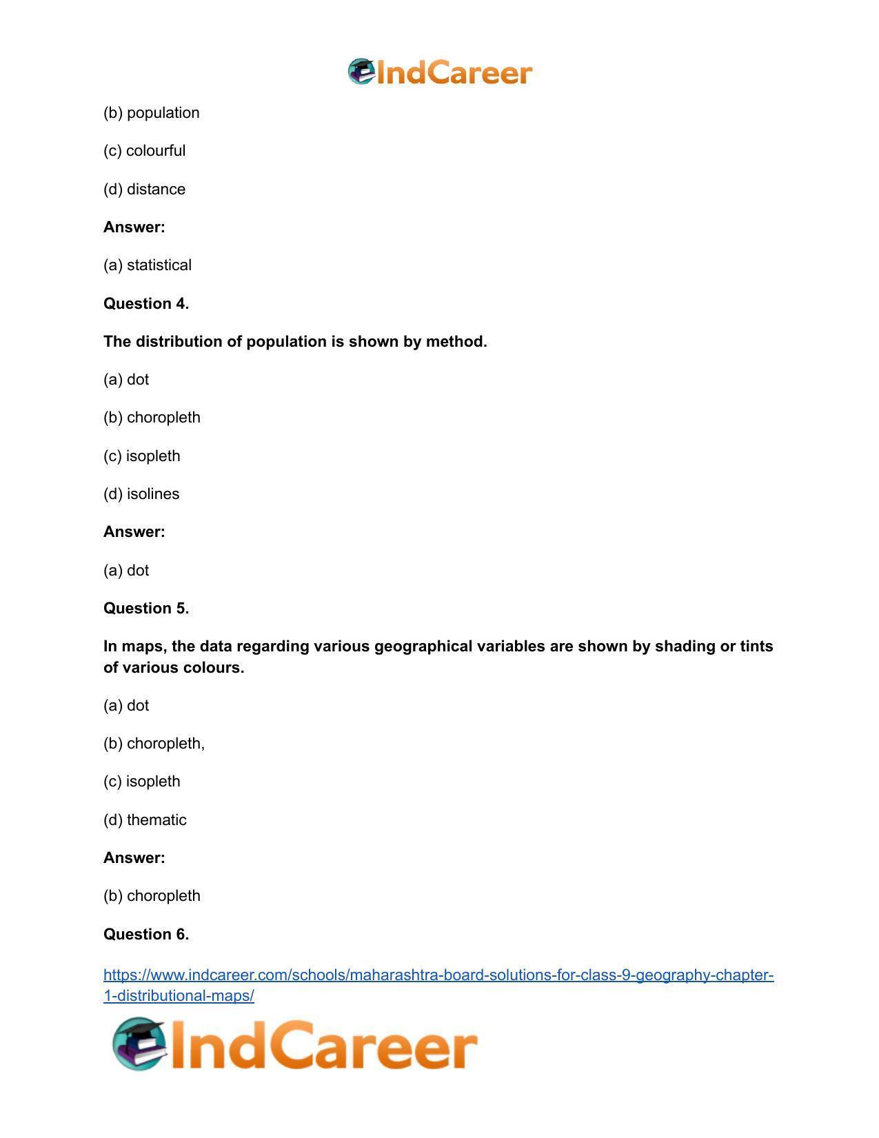 Maharashtra Board Solutions for Class 9- Geography: Chapter 1- Distributional Maps - Page 22