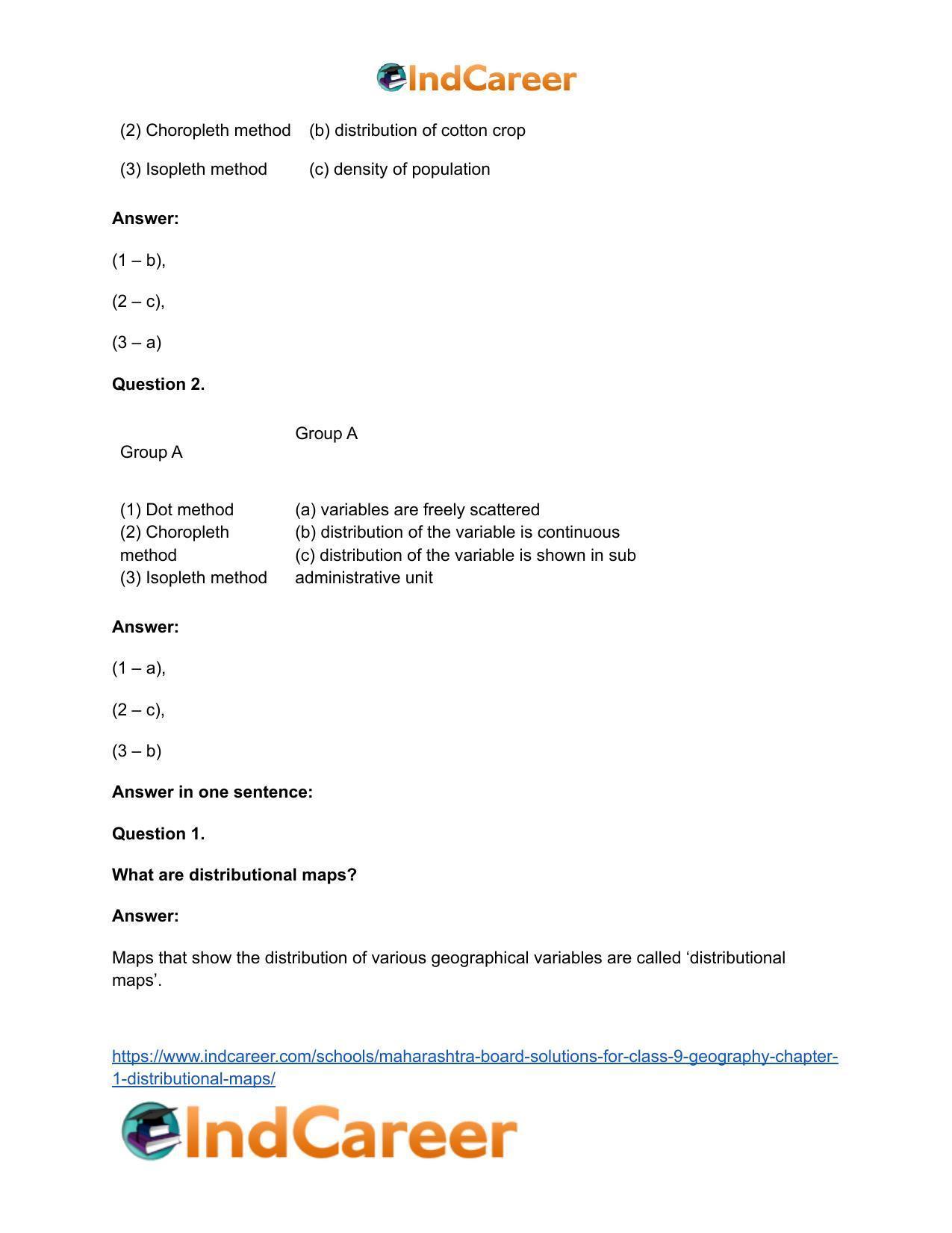 Maharashtra Board Solutions for Class 9- Geography: Chapter 1- Distributional Maps - Page 25