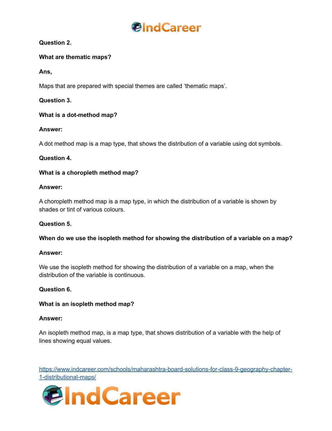 Maharashtra Board Solutions for Class 9- Geography: Chapter 1- Distributional Maps - Page 26