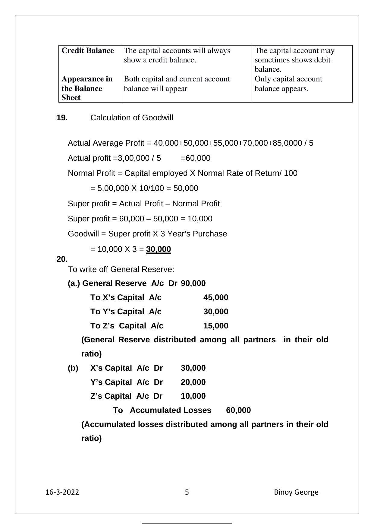 Kerala Plus Two 2022 Accountancy with CA Model Answer Key - Page 5