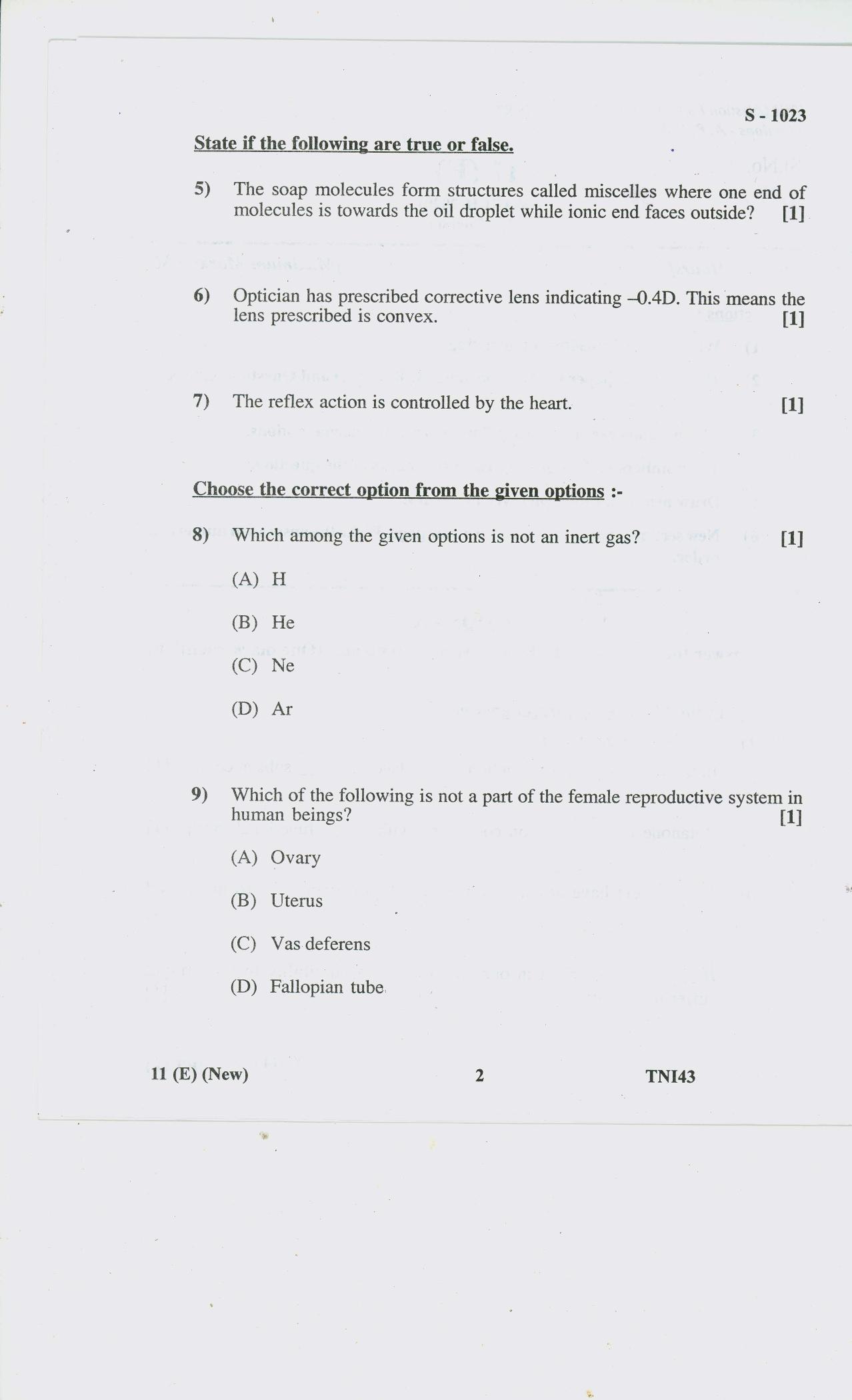 Gujarat Board Class 10th SCIENCE E 2020 Question Paper - Page 2