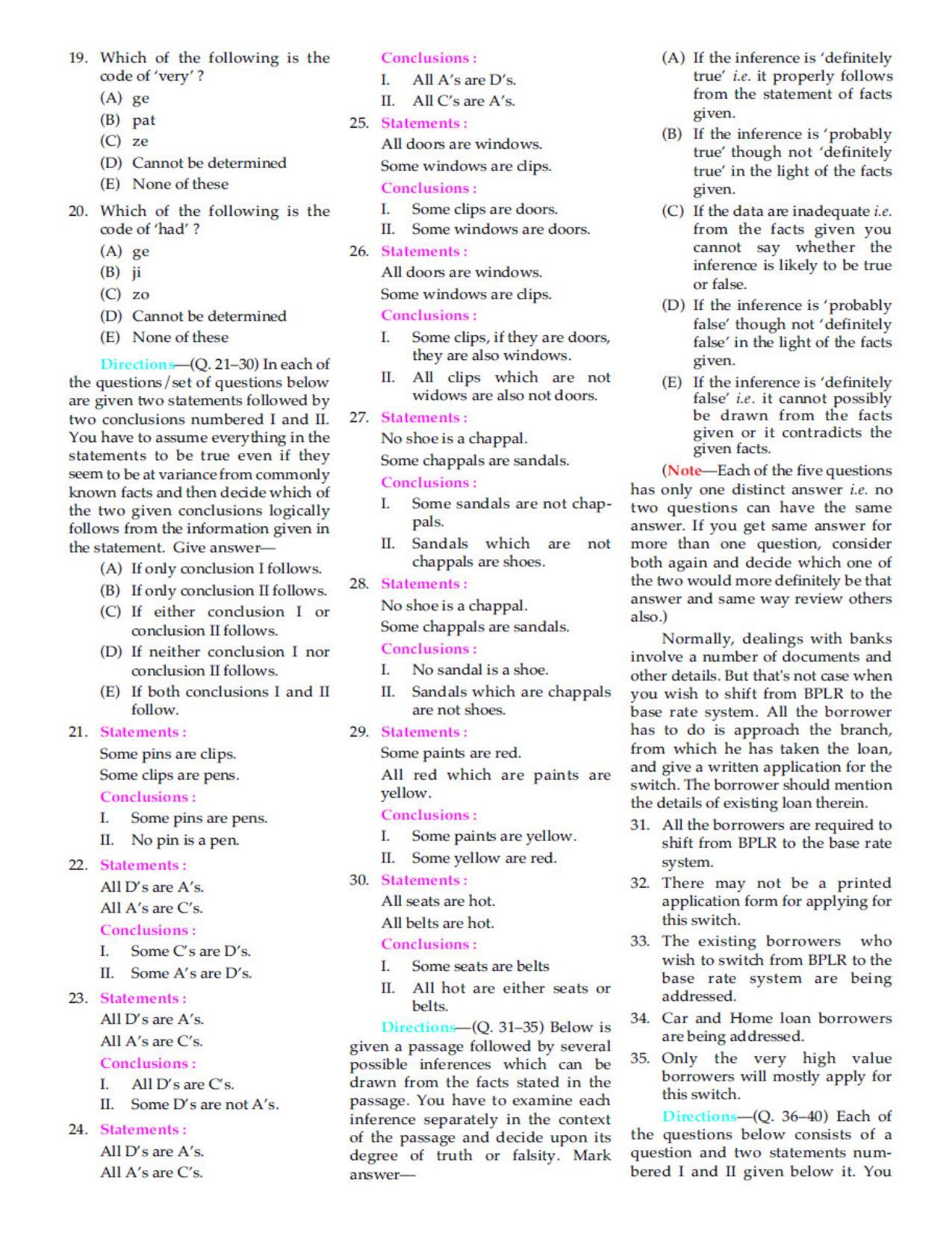SCERT Assam Reasoning D.El.Ed PET Model Paper - Page 2