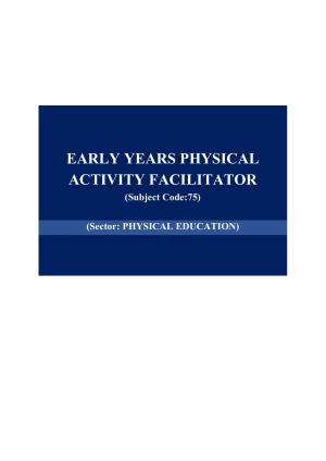 ICSE Early Years Physical Activity Facilitator Syllabus 2026