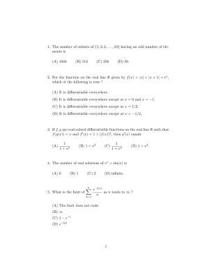 ISI Admission Test B.Math UGA 2020 Sample Paper