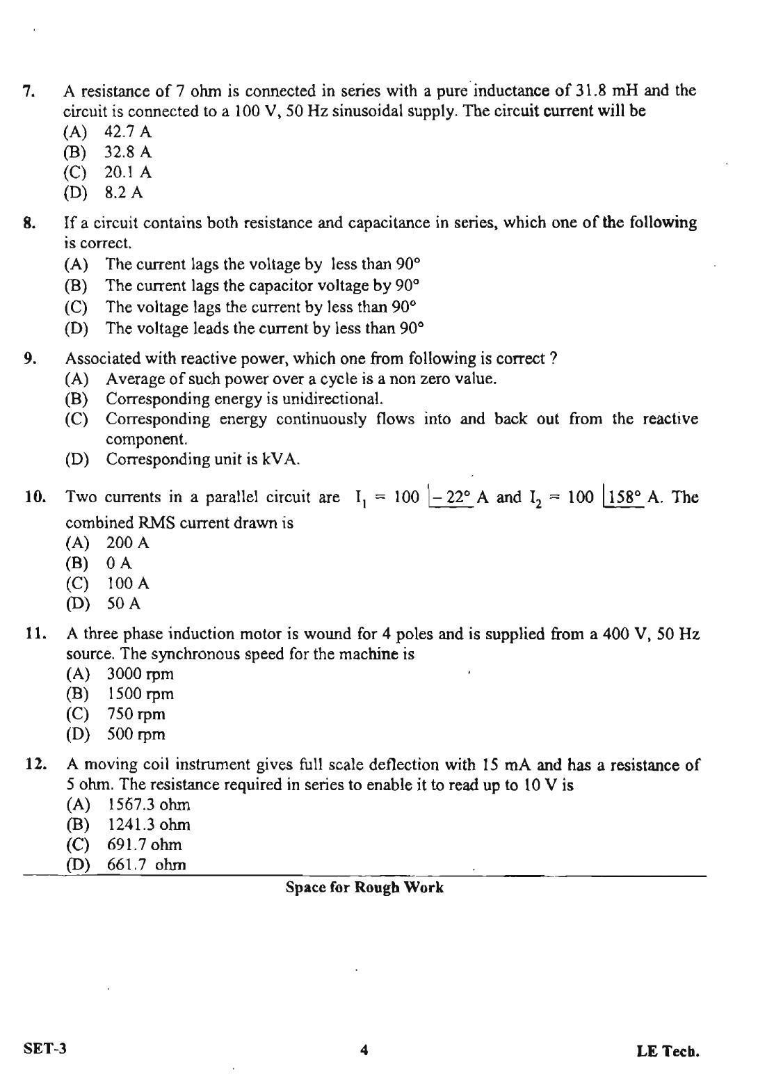 OJEE 2013 LE Tech Set 3 Question Paper - Page 2