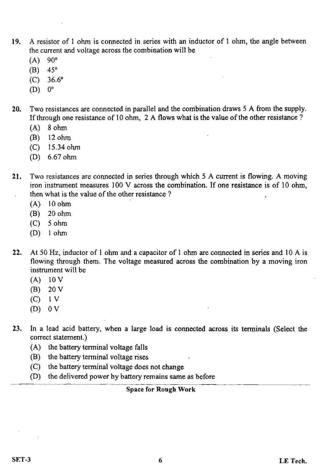 OJEE 2013 LE Tech Set 3 Question Paper - Page 4