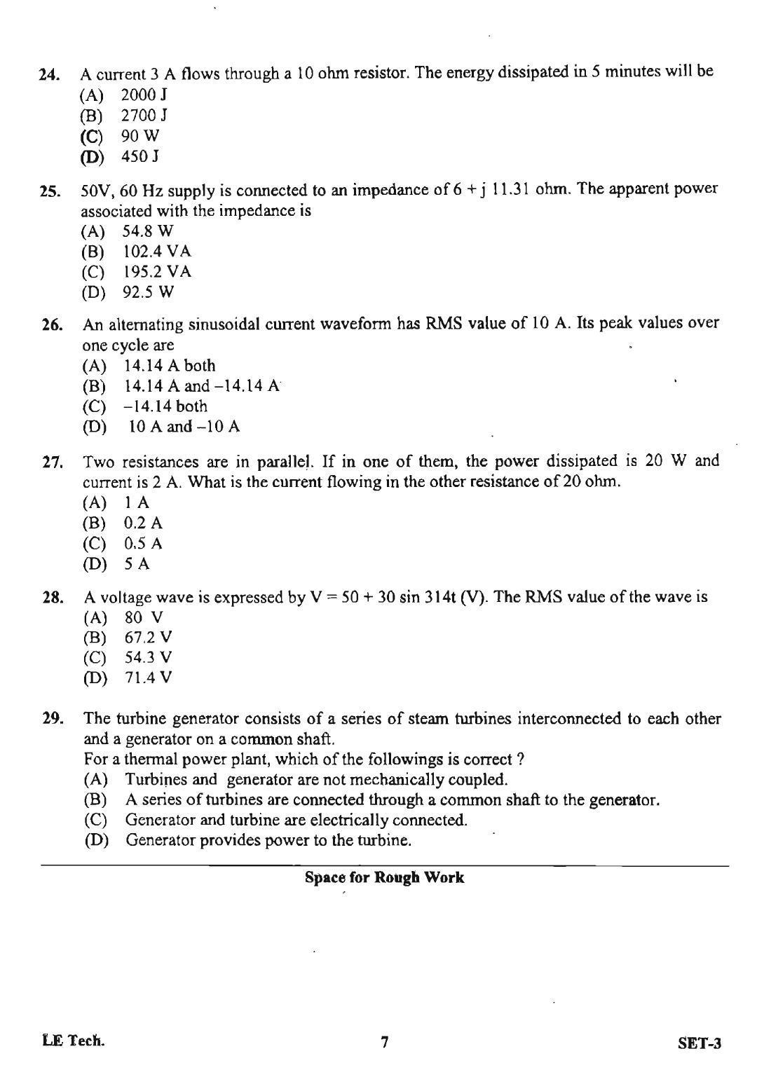 OJEE 2013 LE Tech Set 3 Question Paper - Page 5