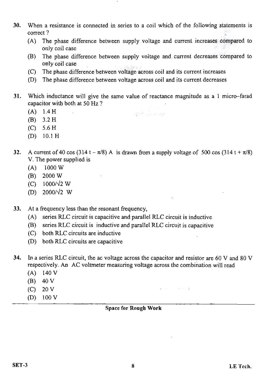 OJEE 2013 LE Tech Set 3 Question Paper - Page 6