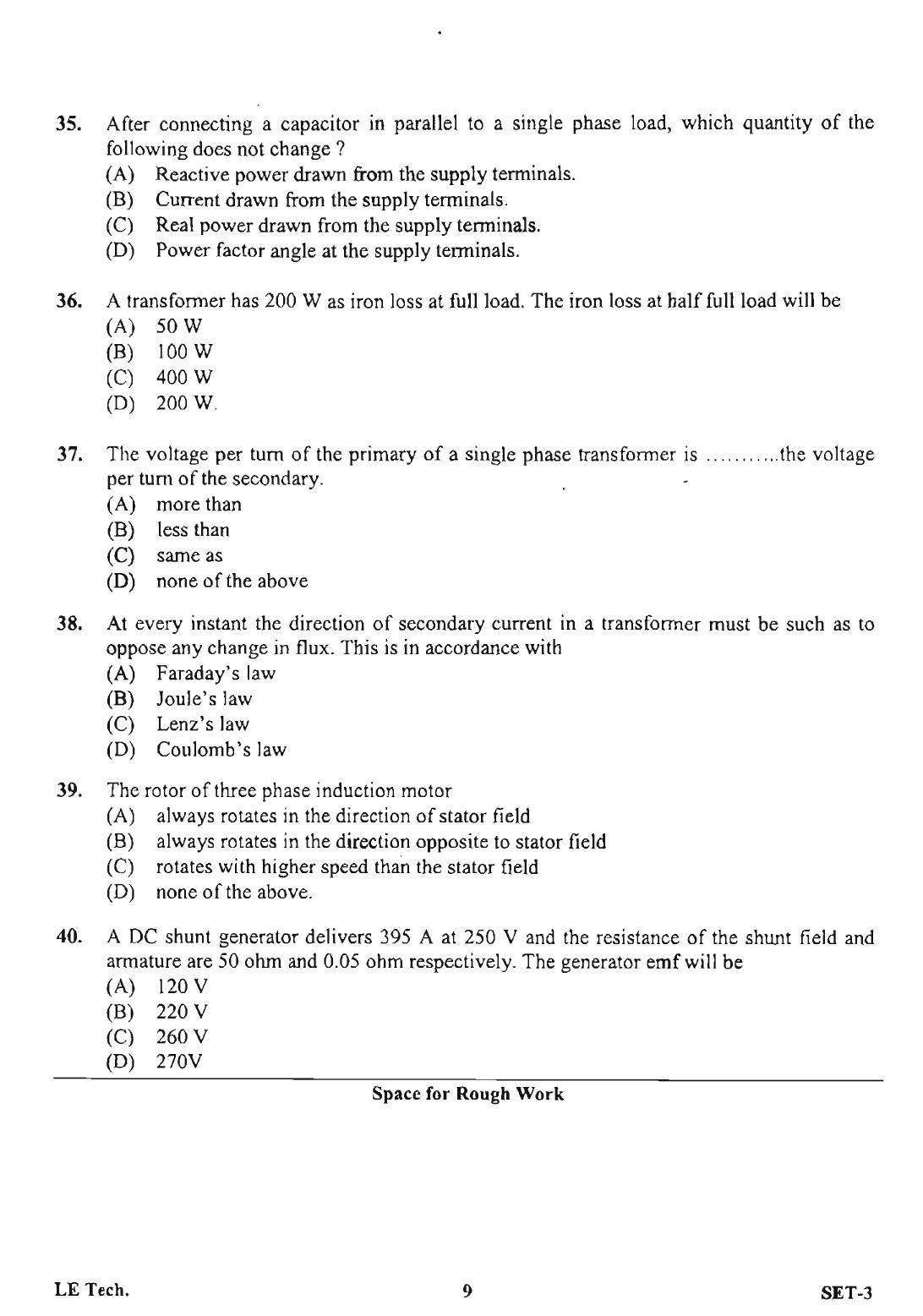 OJEE 2013 LE Tech Set 3 Question Paper - Page 7