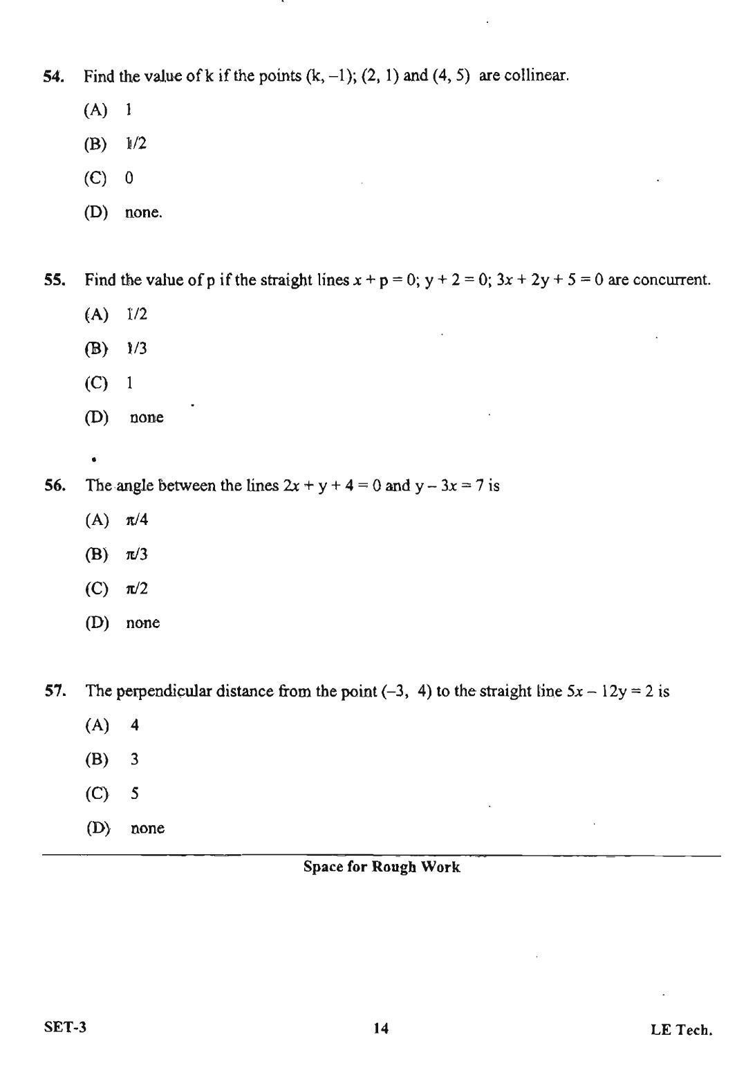 OJEE 2013 LE Tech Set 3 Question Paper - Page 12