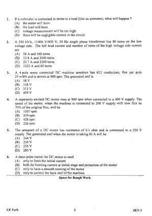 OJEE 2013 LE Tech Set 3 Question Paper