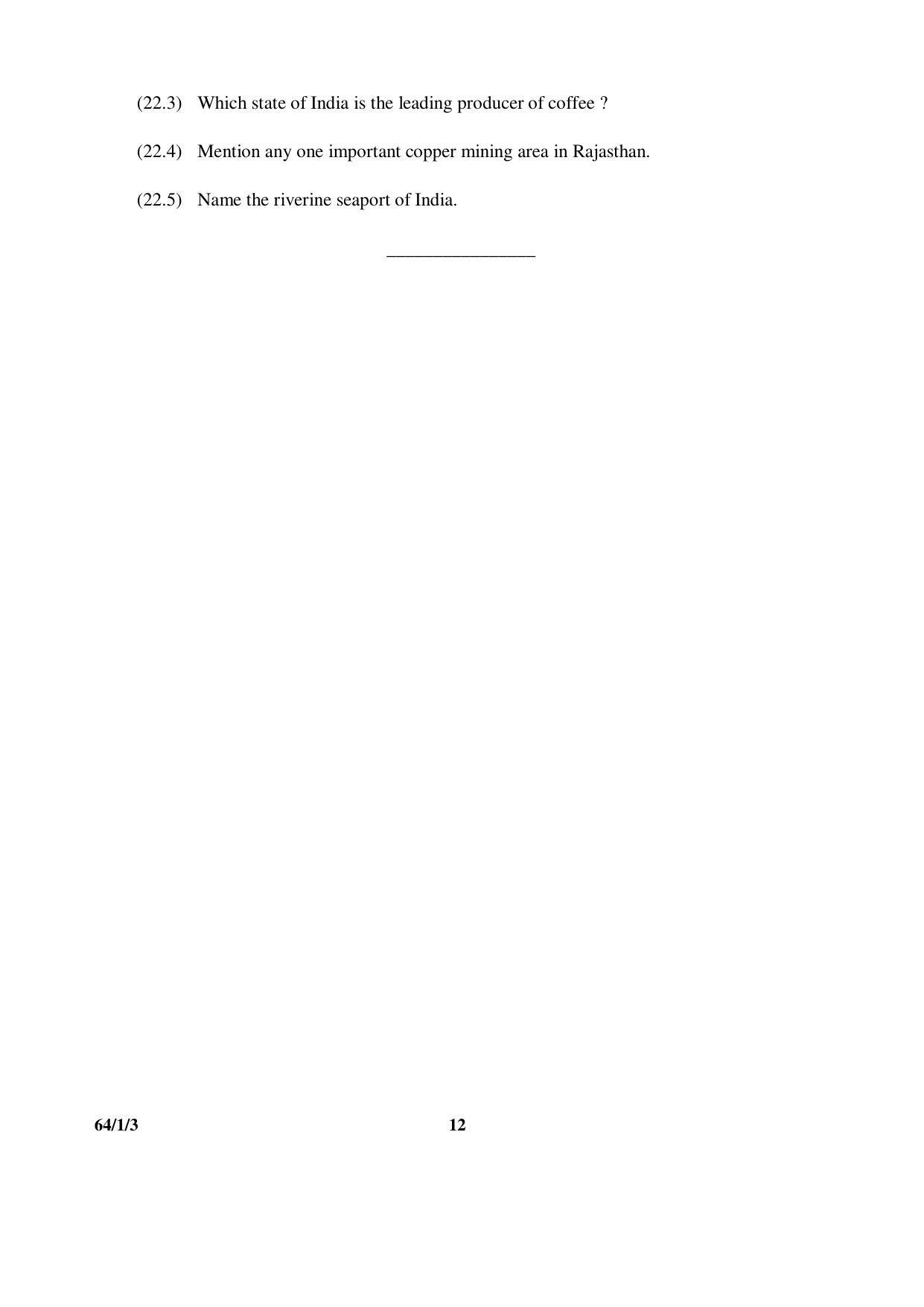 CBSE Class 12 64-1-3 (Geography) 2017-comptt Question Paper - Page 12