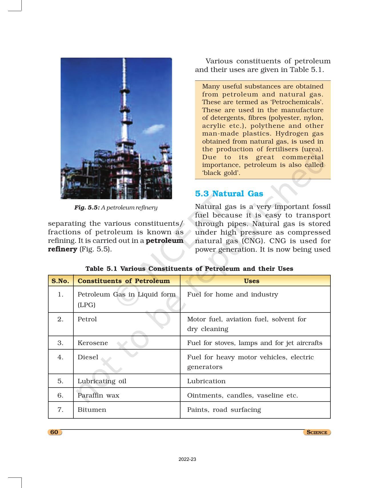 NCERT Book for Class 8 Science Chapter 5 Coal and Petroleum