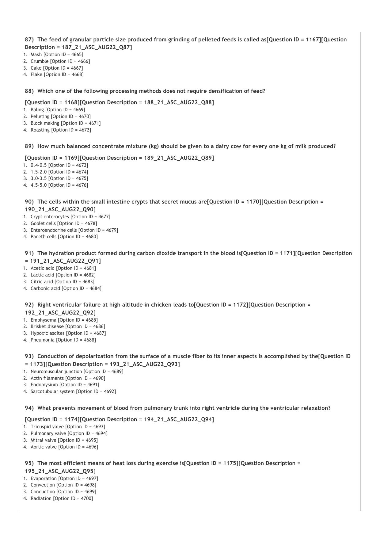 ICAR AIEEA PG 2022 ANIMAL SCIENCES Question Paper - Page 12