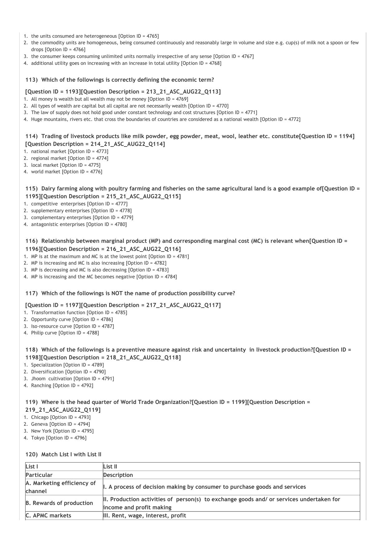 ICAR AIEEA PG 2022 ANIMAL SCIENCES Question Paper - Page 16