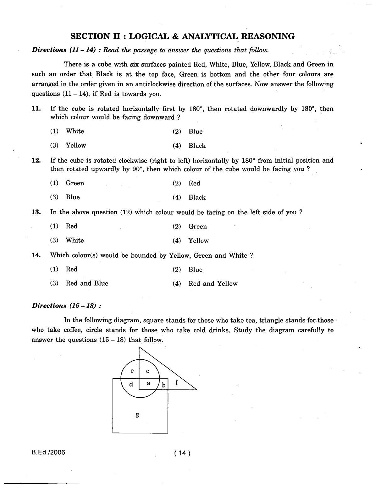IGNOU B.Ed 2006 Question Paper - Page 14