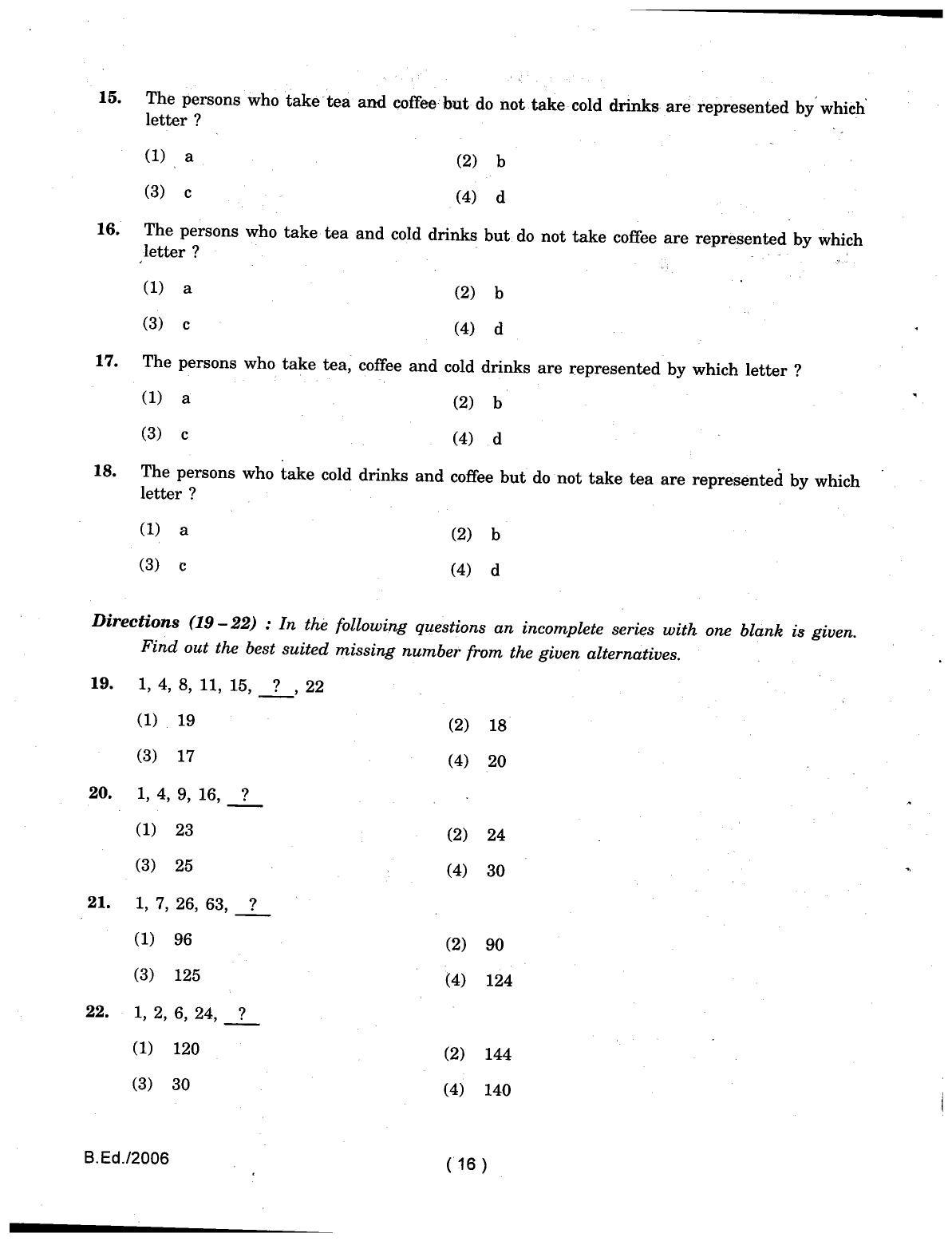 IGNOU B.Ed 2006 Question Paper - Page 16