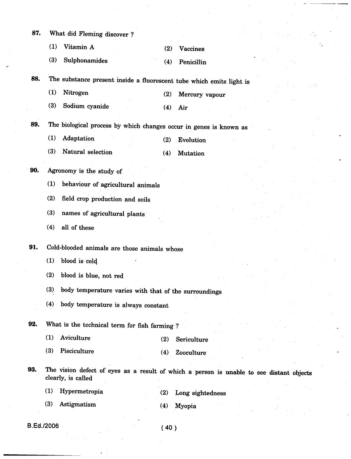 IGNOU B.Ed 2006 Question Paper - Page 40