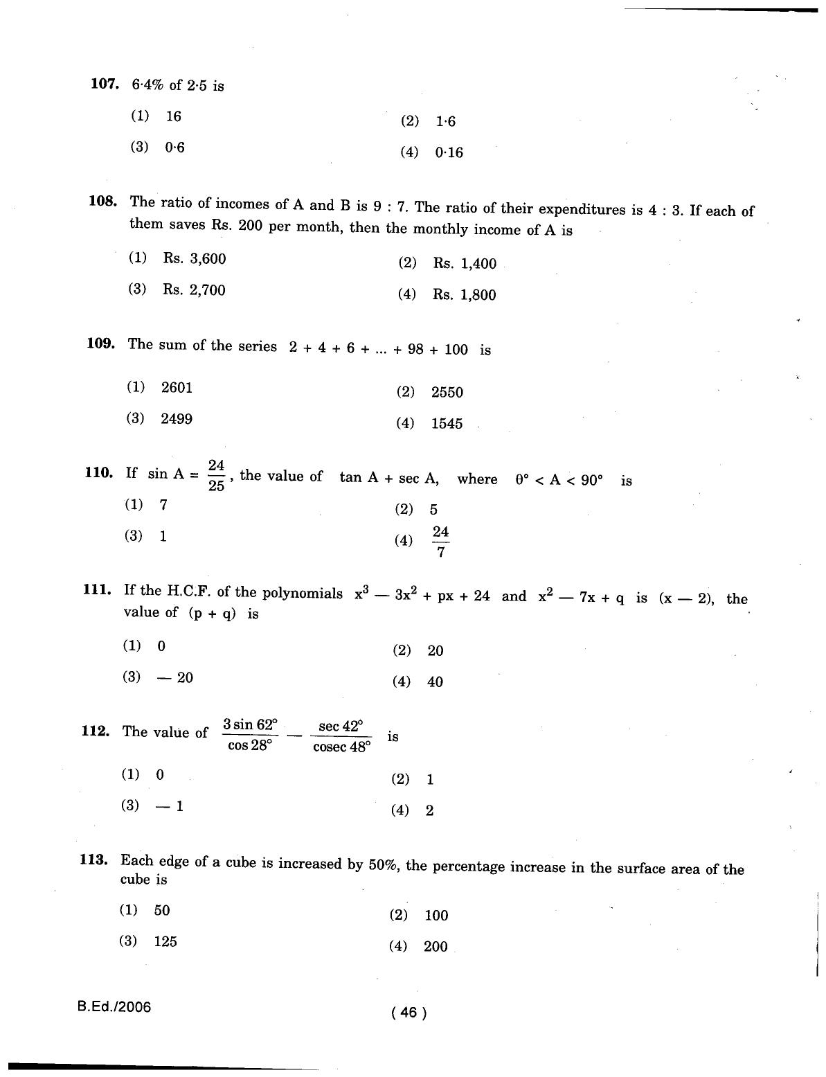 IGNOU B.Ed 2006 Question Paper - Page 46