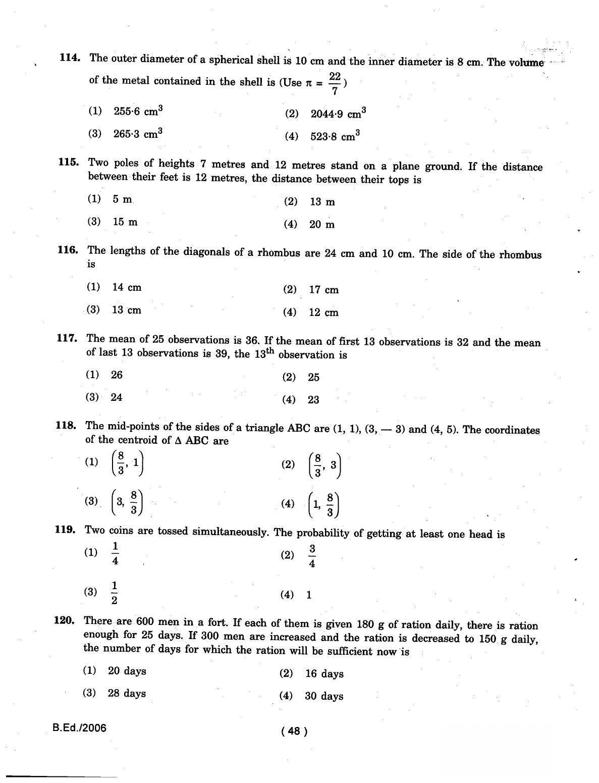 IGNOU B.Ed 2006 Question Paper - Page 48