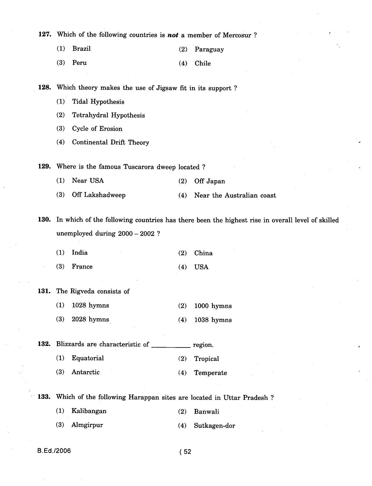 IGNOU B.Ed 2006 Question Paper - Page 52