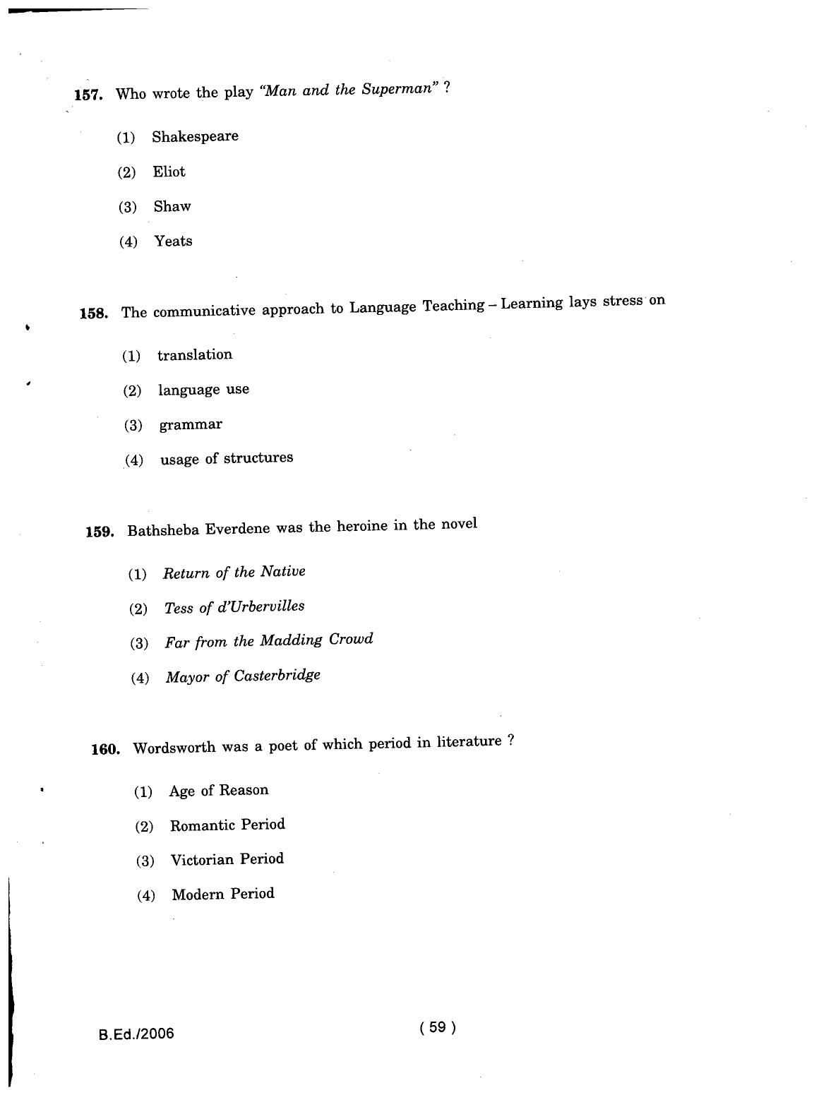 IGNOU B.Ed 2006 Question Paper - Page 59