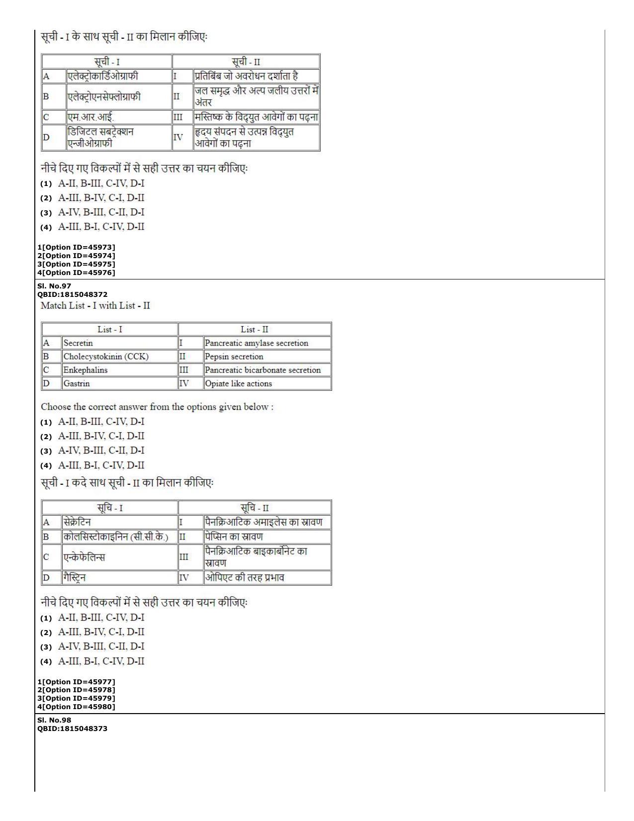 CUET (PG) 2022: PGQP-78 Medical Laboratory Technology (11-09-2022) Question Paper - Page 37