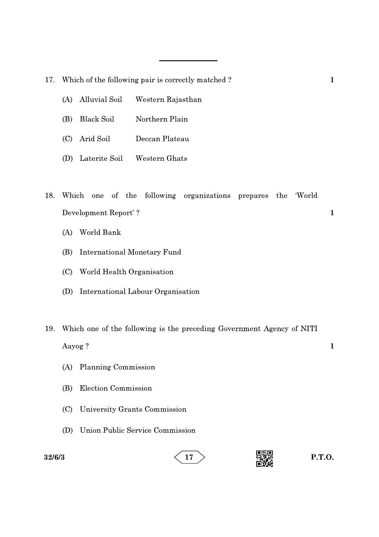 CBSE Class 10 32-6-3 Social Science 2023 Question Paper - Page 17