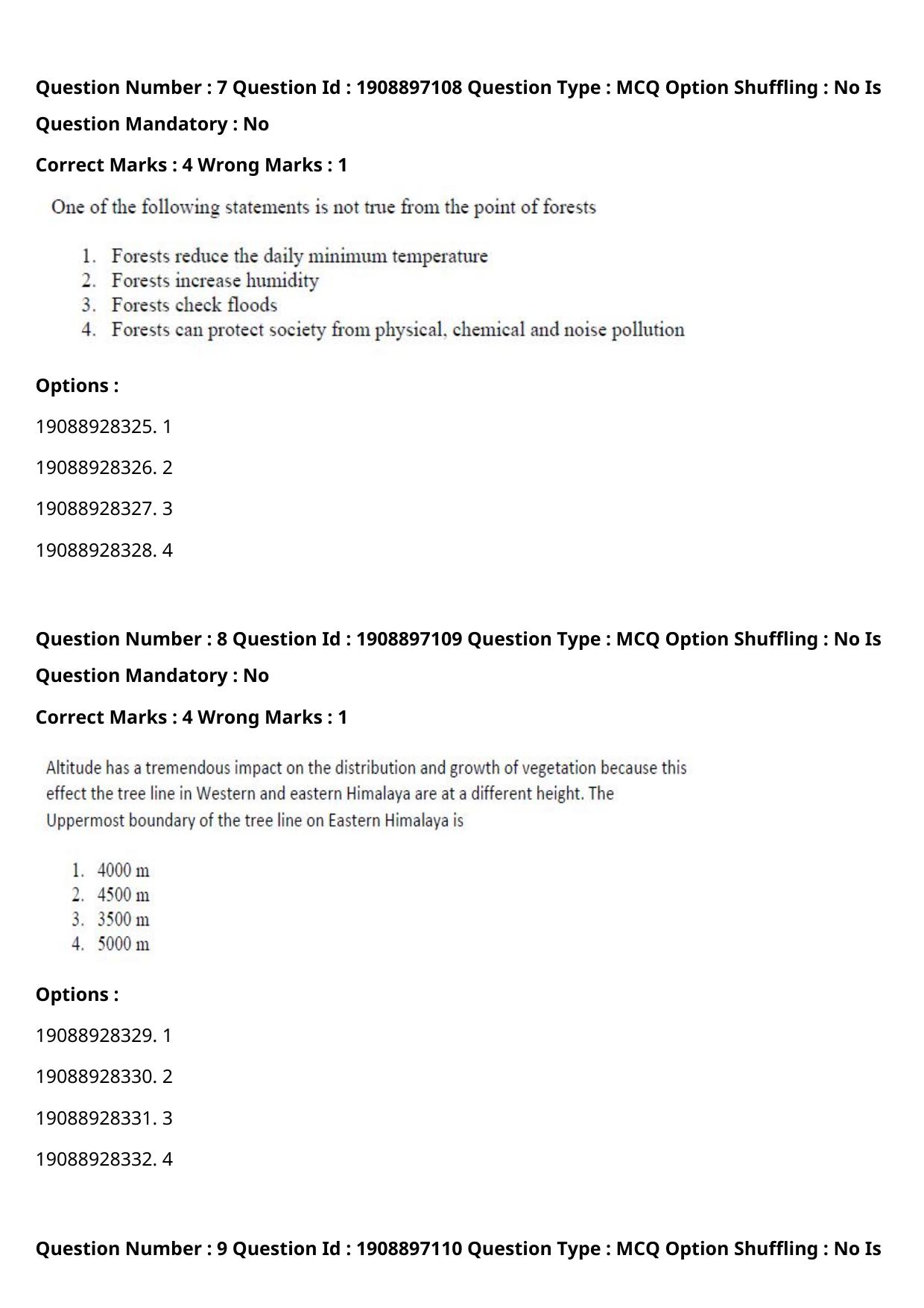 ICAR AIEEA PG 2021 FORESTRY AGROFORESTRY SILVICULTURE Question Paper - Page 5