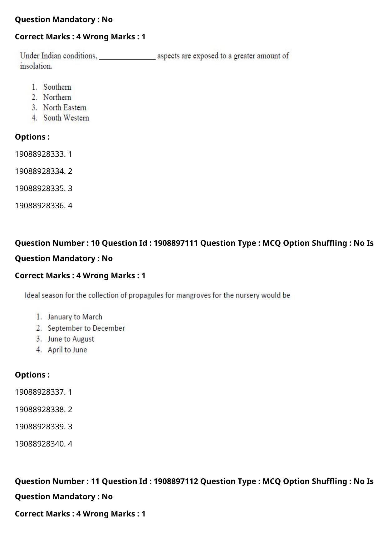 ICAR AIEEA PG 2021 FORESTRY AGROFORESTRY SILVICULTURE Question Paper - Page 6
