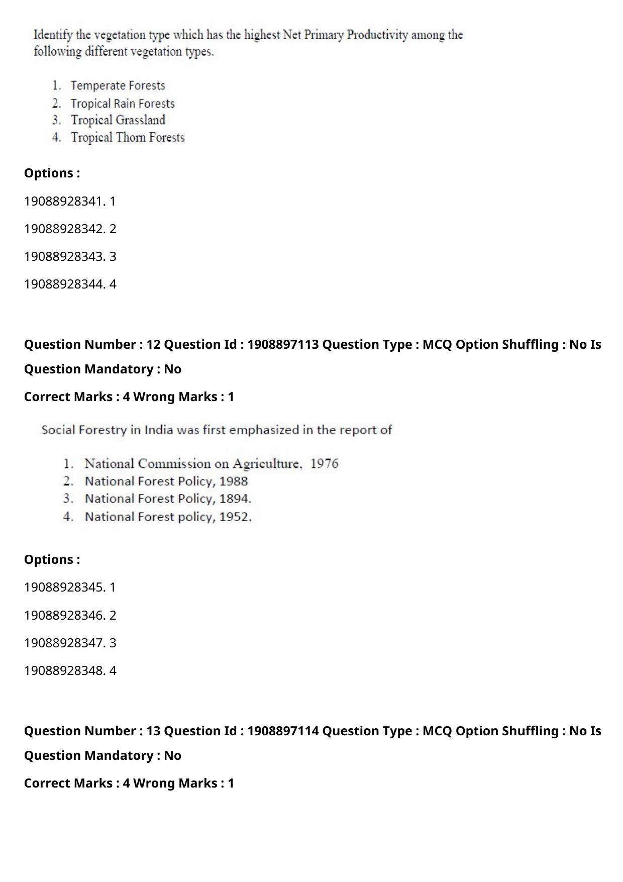 ICAR AIEEA PG 2021 FORESTRY AGROFORESTRY SILVICULTURE Question Paper - Page 7