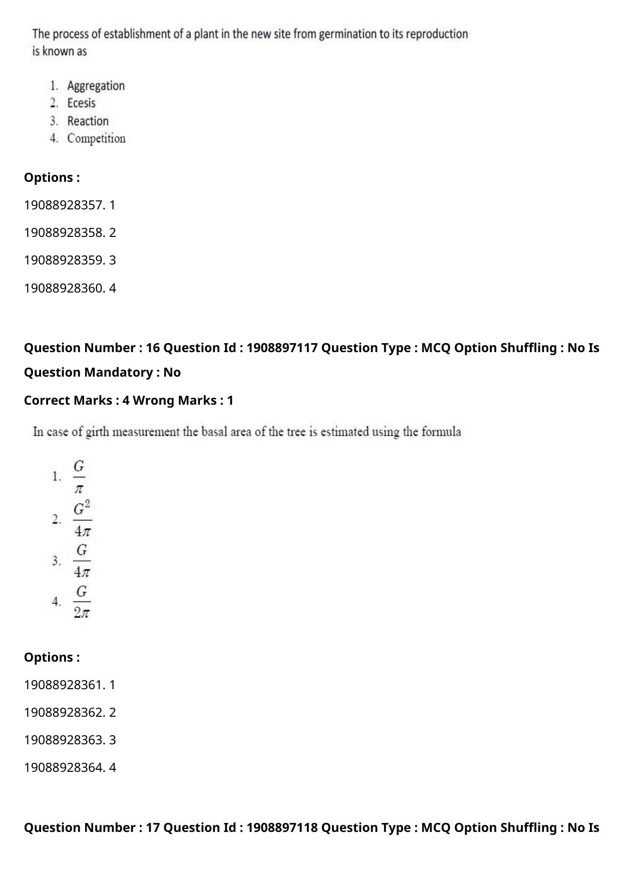 ICAR AIEEA PG 2021 FORESTRY AGROFORESTRY SILVICULTURE Question Paper - Page 9