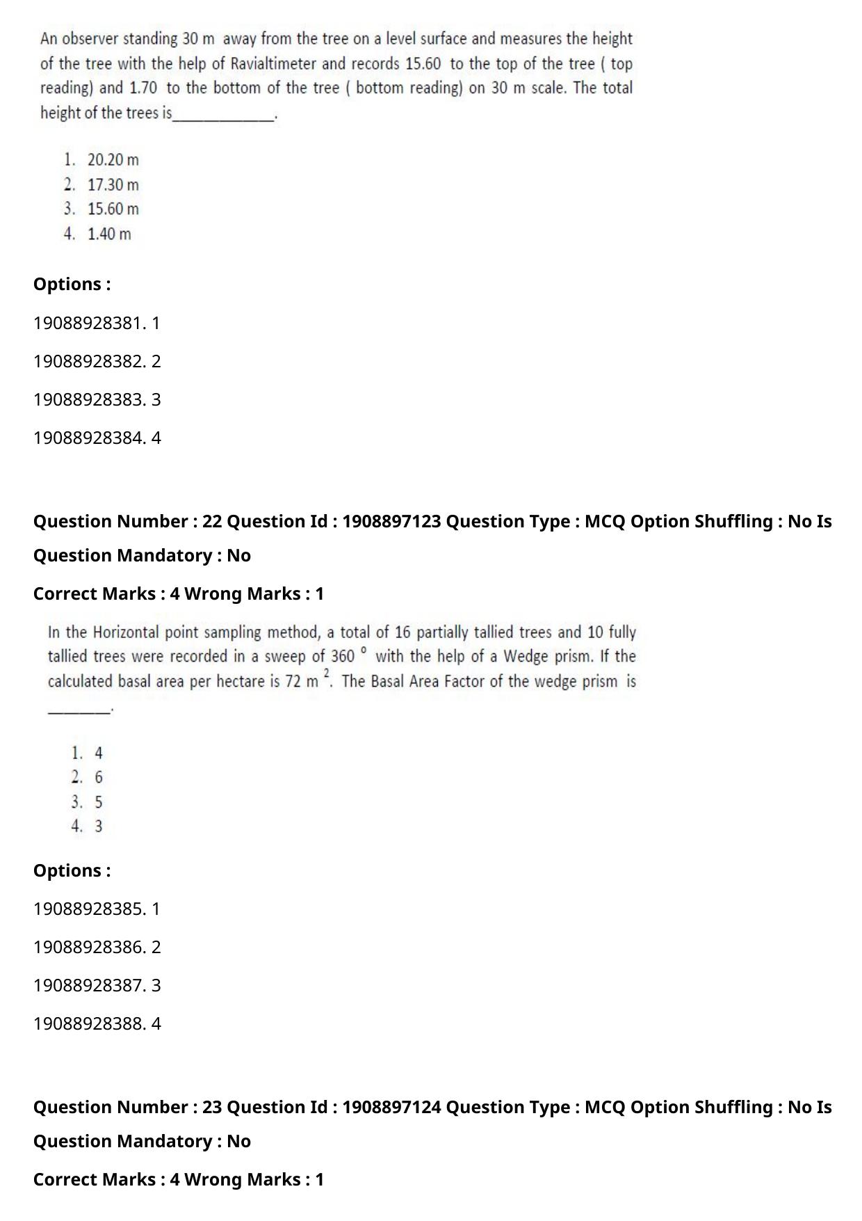 ICAR AIEEA PG 2021 FORESTRY AGROFORESTRY SILVICULTURE Question Paper - Page 12