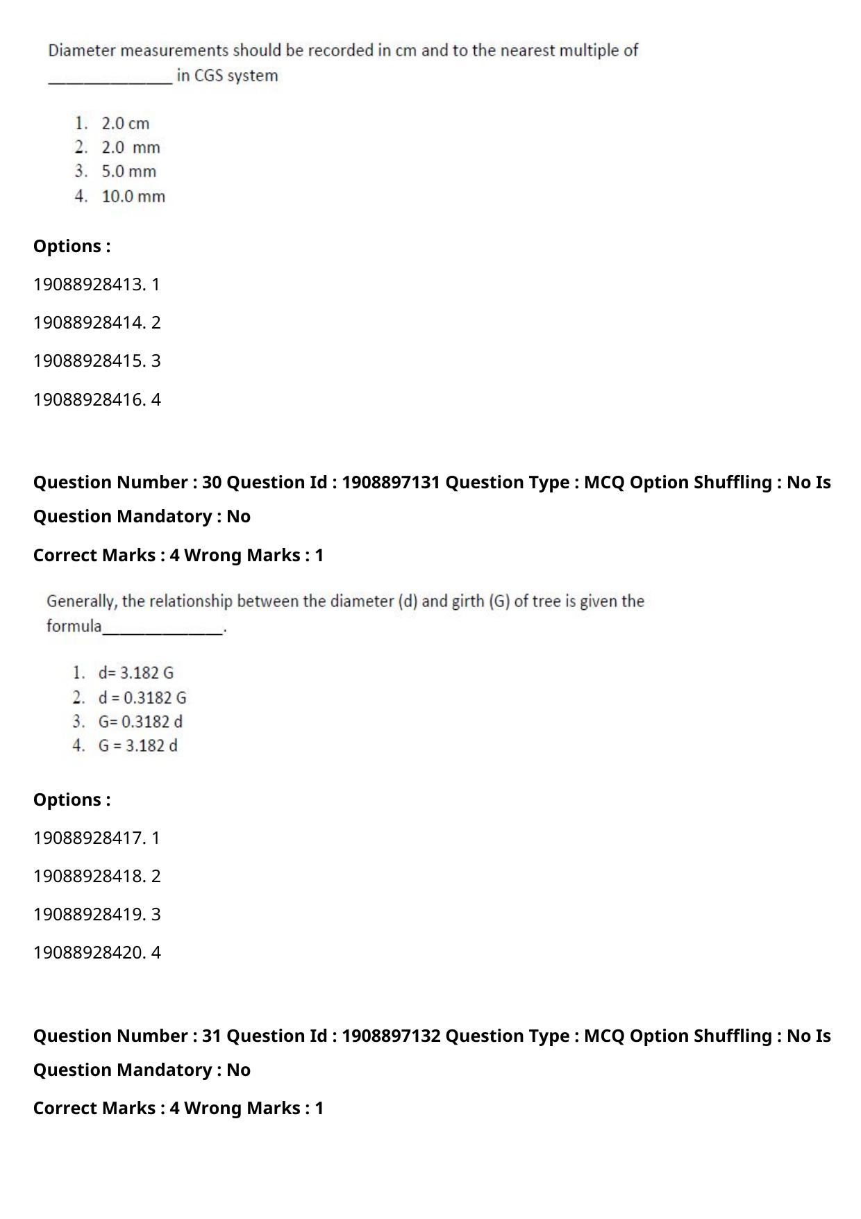ICAR AIEEA PG 2021 FORESTRY AGROFORESTRY SILVICULTURE Question Paper - Page 16