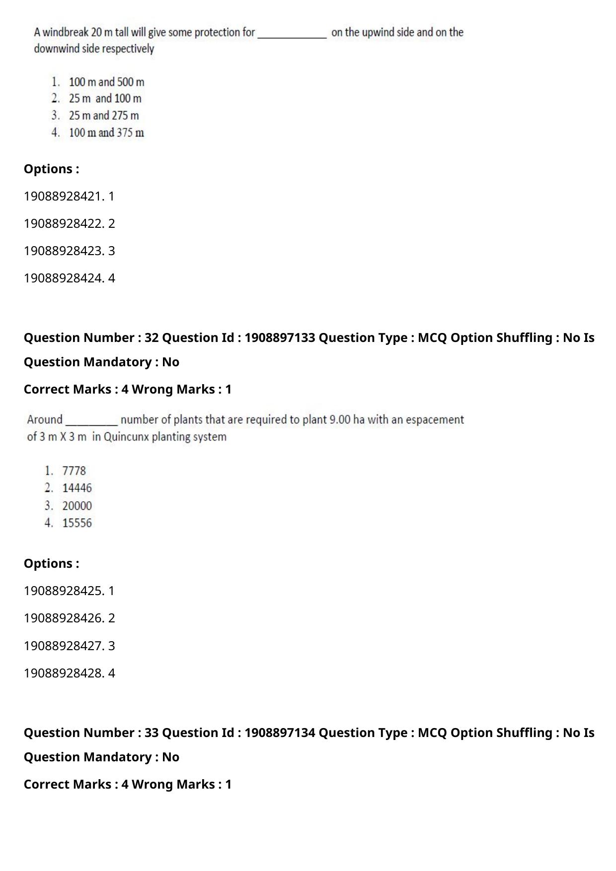 ICAR AIEEA PG 2021 FORESTRY AGROFORESTRY SILVICULTURE Question Paper - Page 17