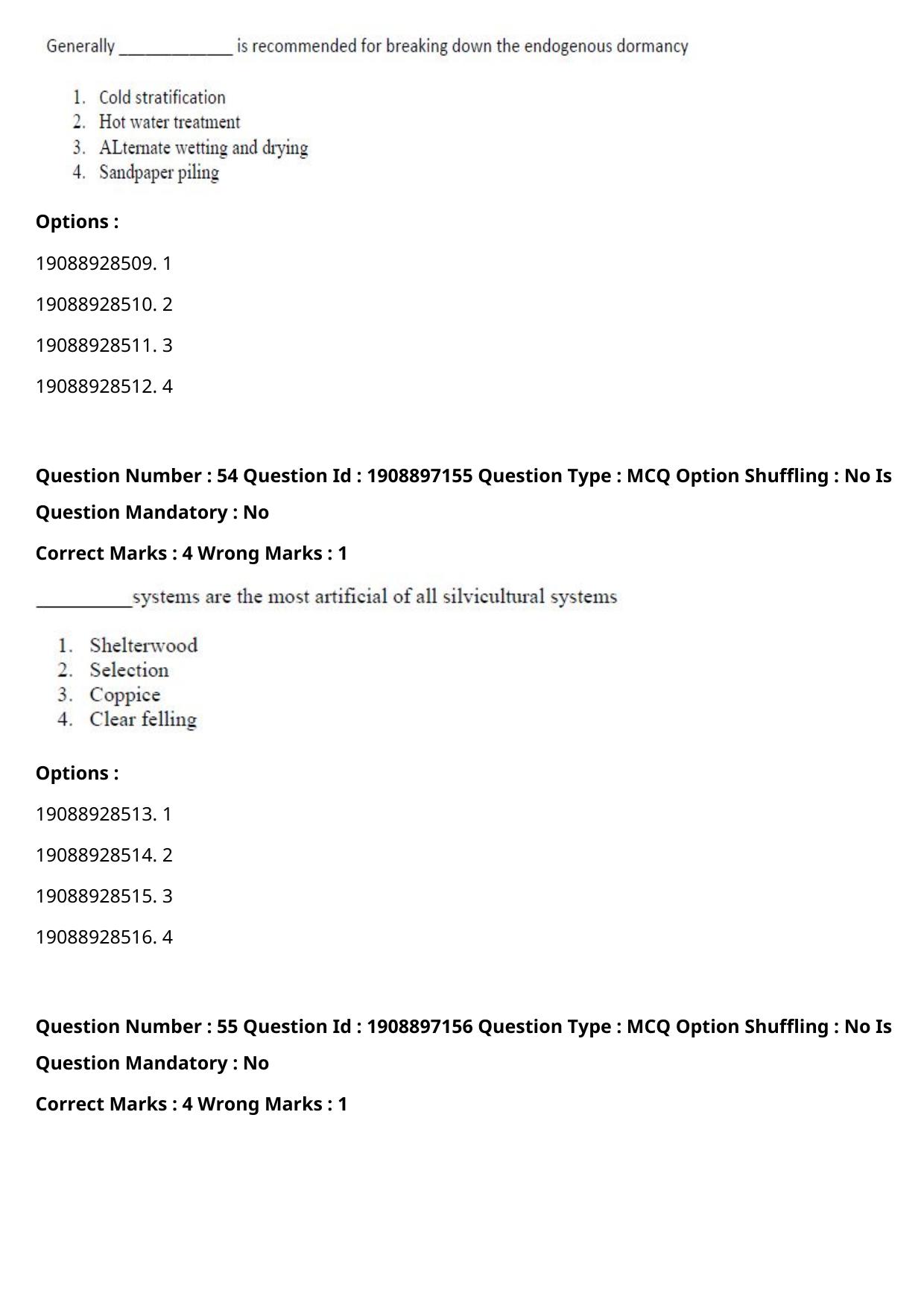 ICAR AIEEA PG 2021 FORESTRY AGROFORESTRY SILVICULTURE Question Paper - Page 28