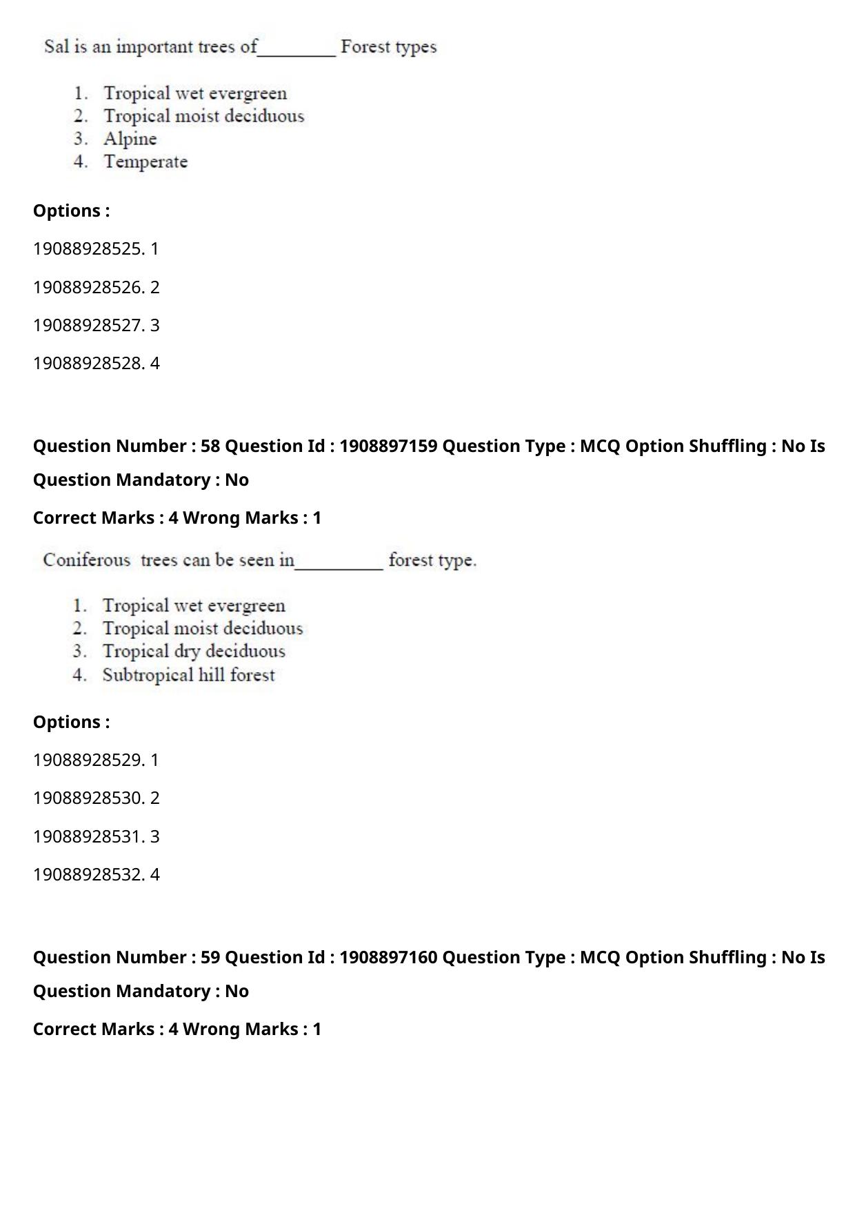 ICAR AIEEA PG 2021 FORESTRY AGROFORESTRY SILVICULTURE Question Paper - Page 30