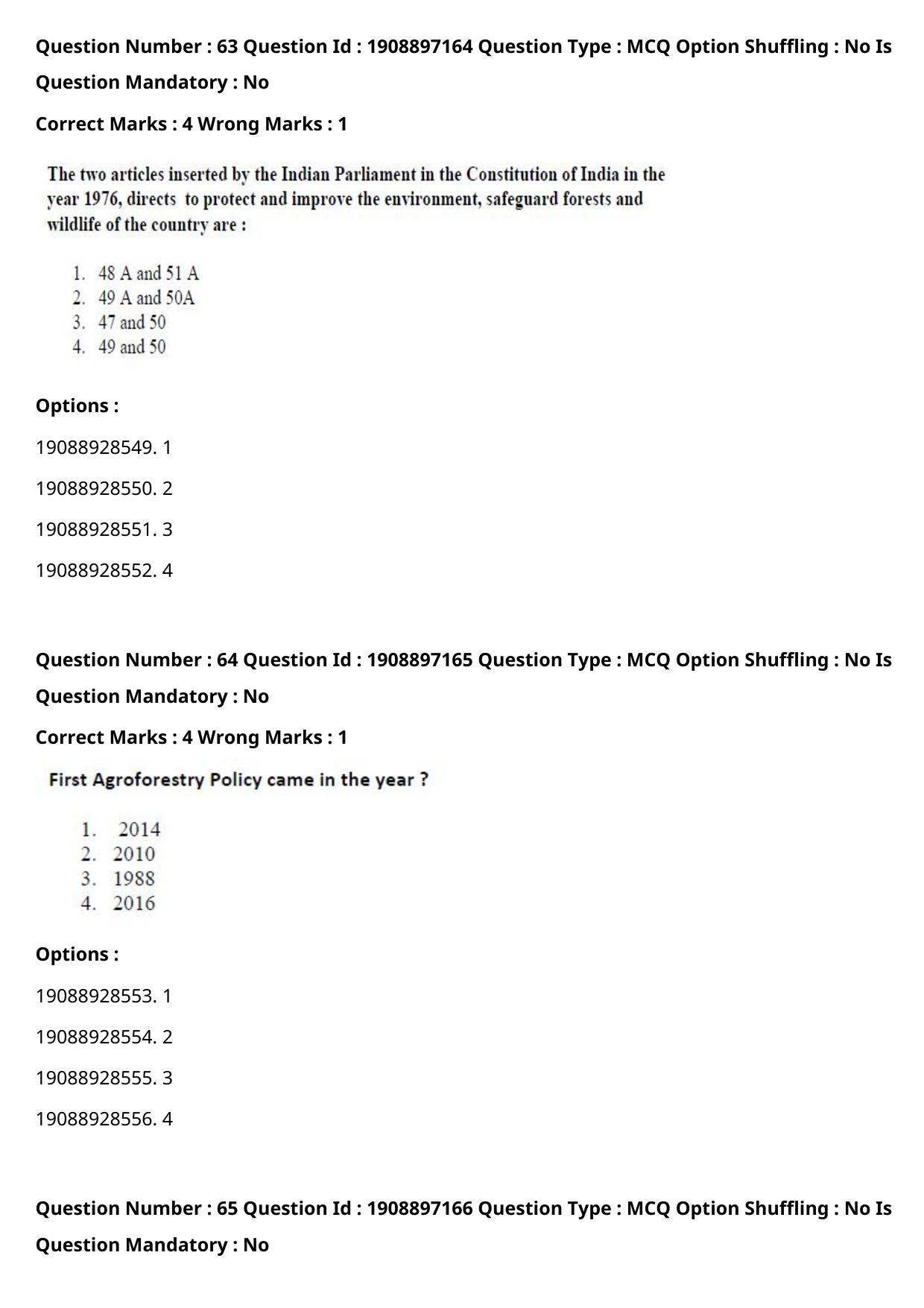 ICAR AIEEA PG 2021 FORESTRY AGROFORESTRY SILVICULTURE Question Paper - Page 33