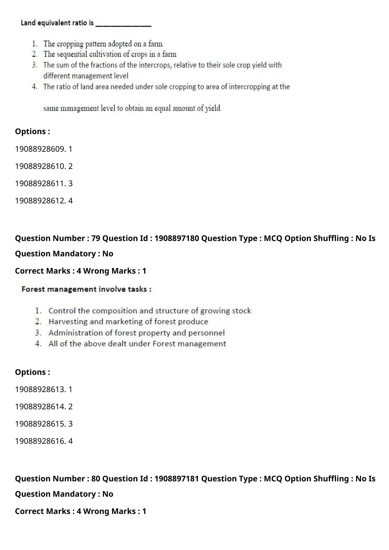 ICAR AIEEA PG 2021 FORESTRY AGROFORESTRY SILVICULTURE Question Paper - Page 41