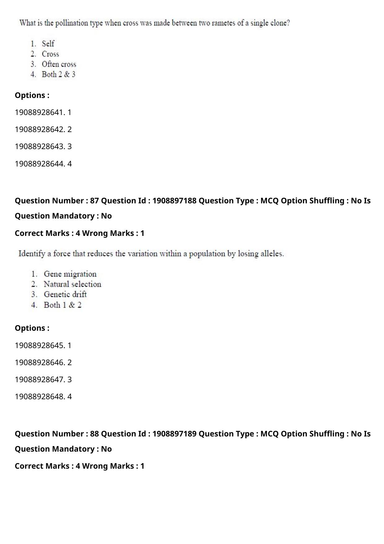 ICAR AIEEA PG 2021 FORESTRY AGROFORESTRY SILVICULTURE Question Paper - Page 45