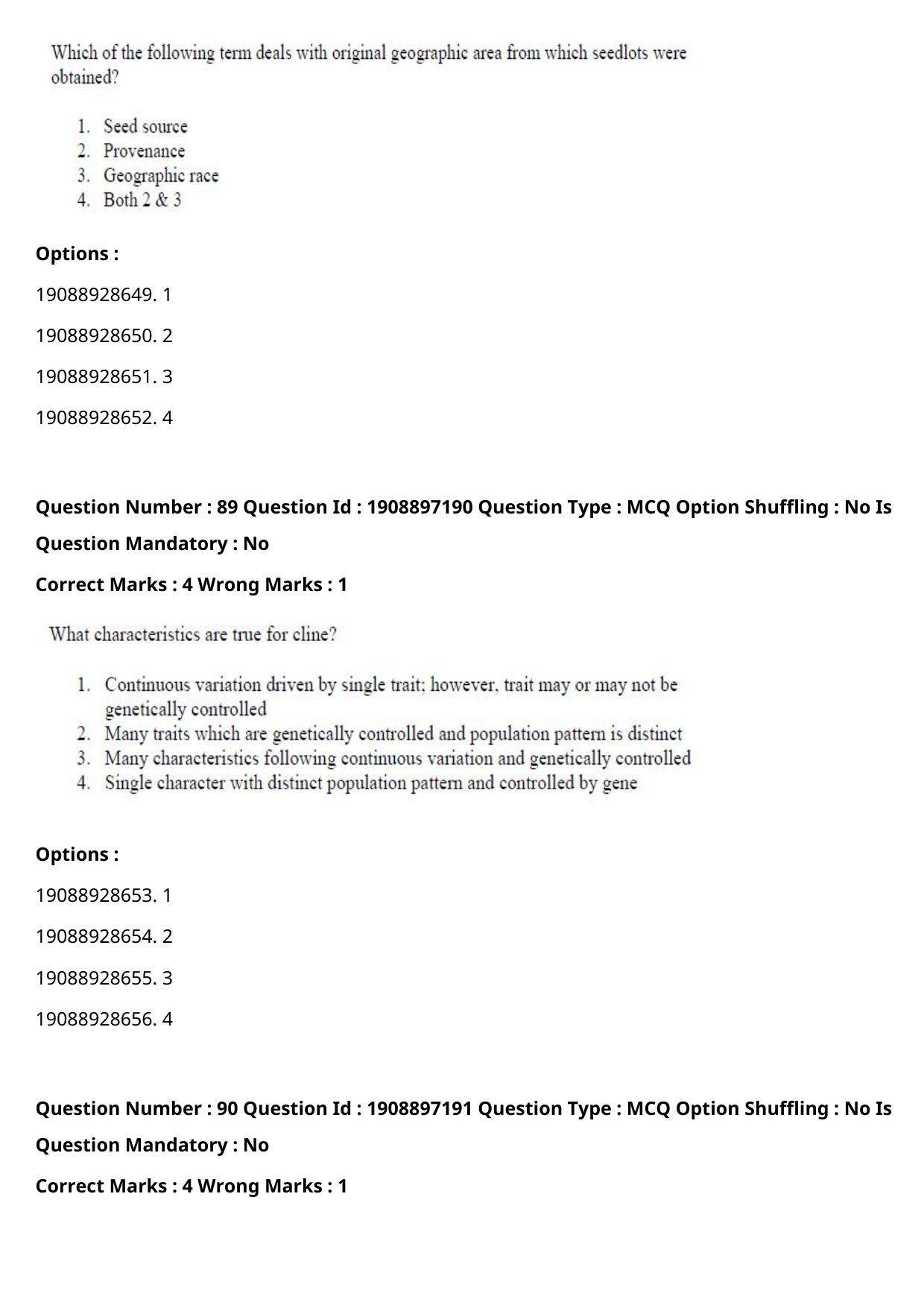 ICAR AIEEA PG 2021 FORESTRY AGROFORESTRY SILVICULTURE Question Paper - Page 46