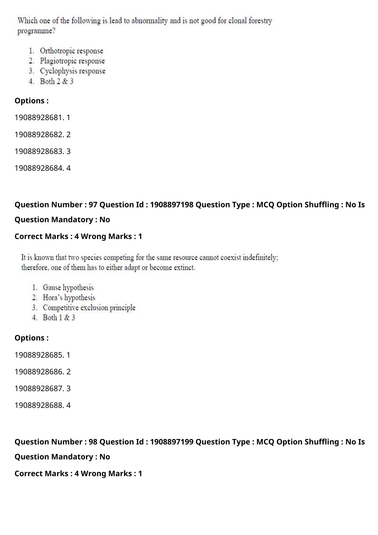 ICAR AIEEA PG 2021 FORESTRY AGROFORESTRY SILVICULTURE Question Paper - Page 50