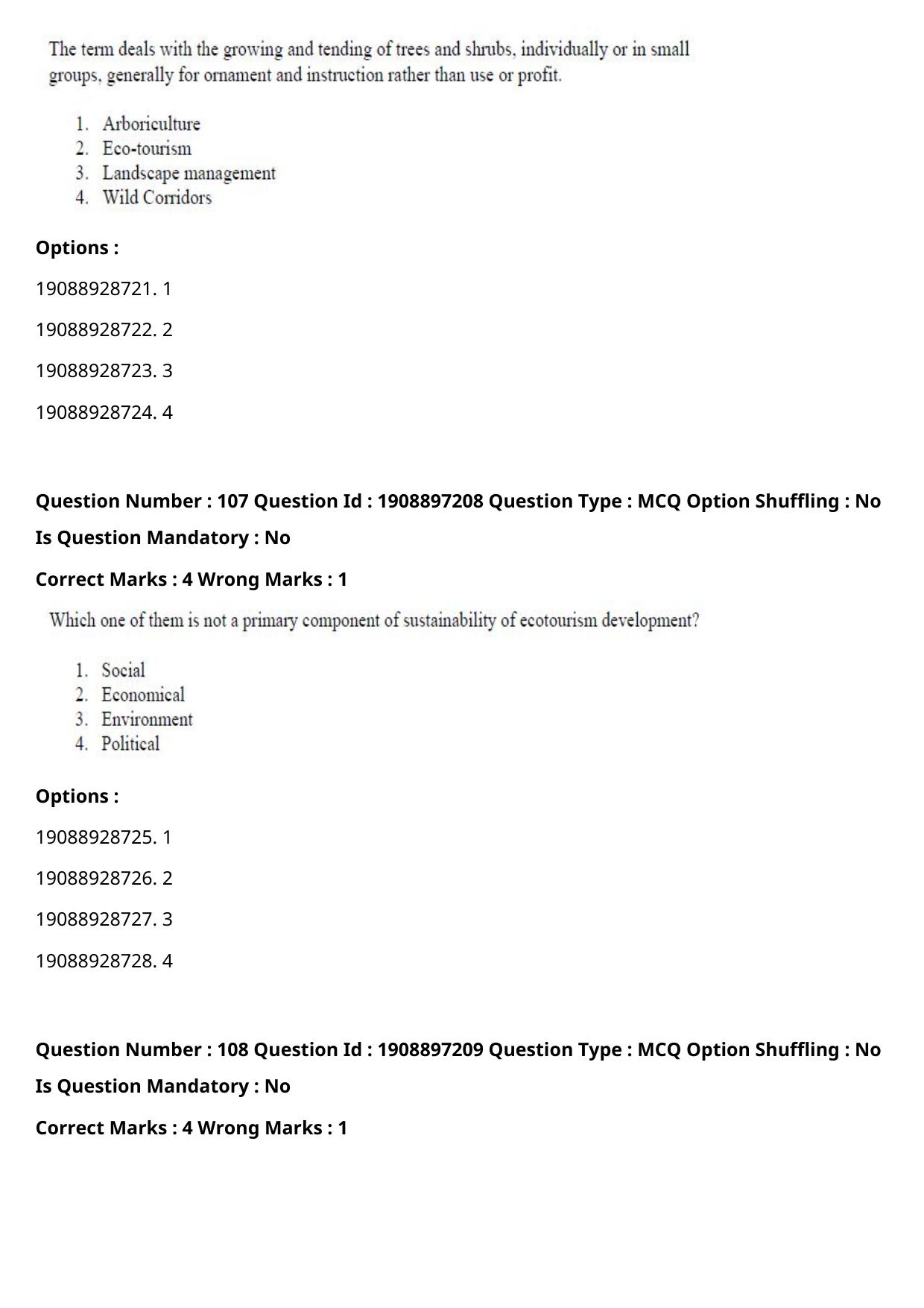 ICAR AIEEA PG 2021 FORESTRY AGROFORESTRY SILVICULTURE Question Paper - Page 55