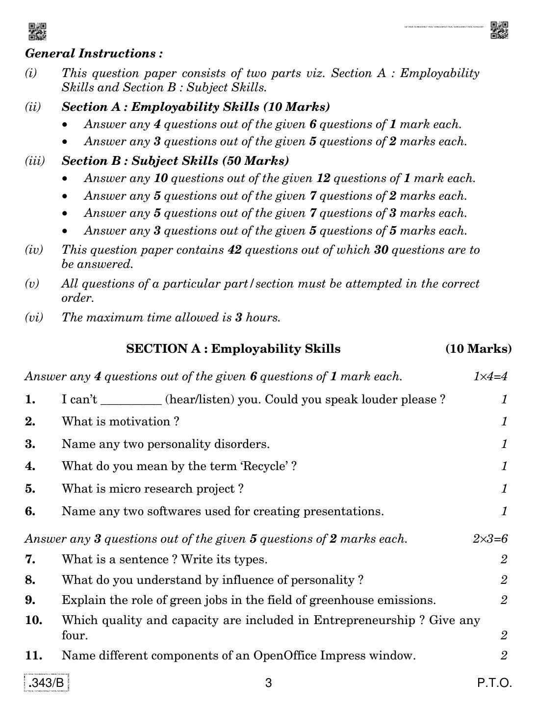 CBSE Class 12 Electrical Technology 2020 Compartment Question Paper - Page 3